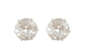 Tipperary Crystal Silver Stud Earrings Clear Stone 9mm